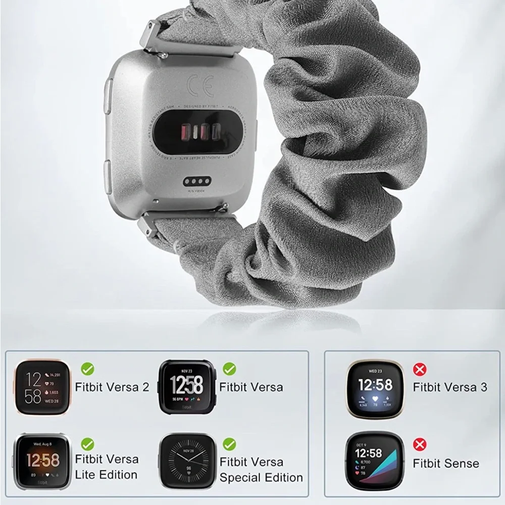 Fitbit Versa 2 Velvet Scrunchie Band Brand New